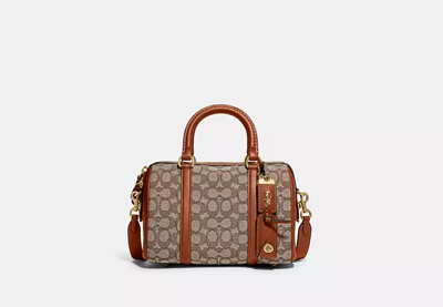 Coach Outlet Ruby Satchel 25 In Signature Textile Jacquard In Brown