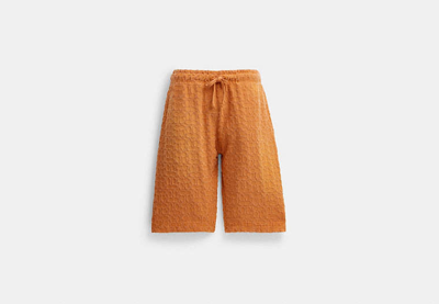 Shop Coach Outlet Sun Faded Shorts In Orange