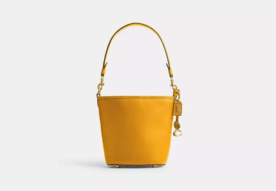 Shop Coach Outlet Dakota Bucket Bag 16 With Braid In Yellow