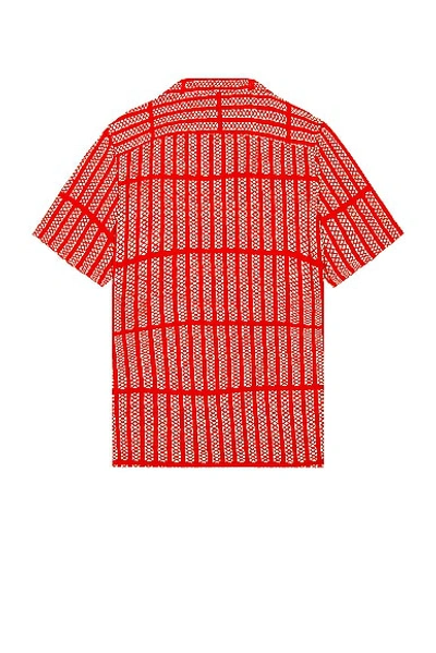 Oas Railway Short Sleeve Shirt In Red In Railway