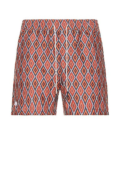 Shop Oas Bohemia Swim Shorts In Brown