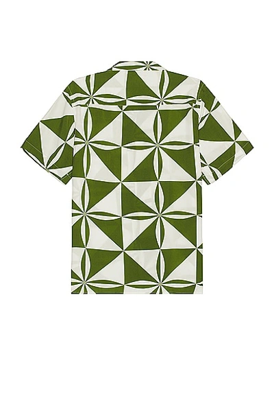 Shop Oas Bloomy Plateau Viscose Shirt In Green