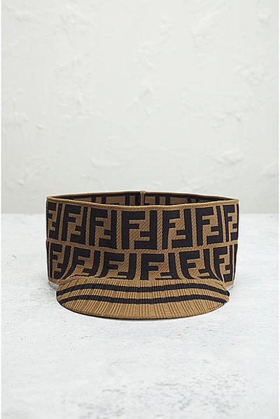 Shop Fendi Zucca Hat In Brown