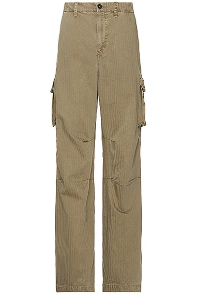 Shop Our Legacy Mount Cargo Pant In Uniform Olive Herringbone