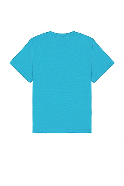 Shop Members Of The Rage Distressed Small Logo T-shirt In Turquoise