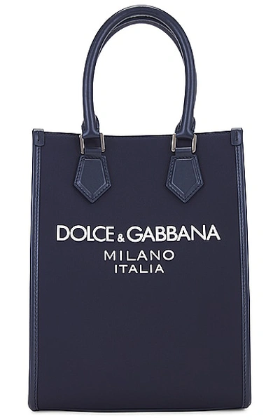 Shop Dolce & Gabbana Nylon Bag In Blue & Navy