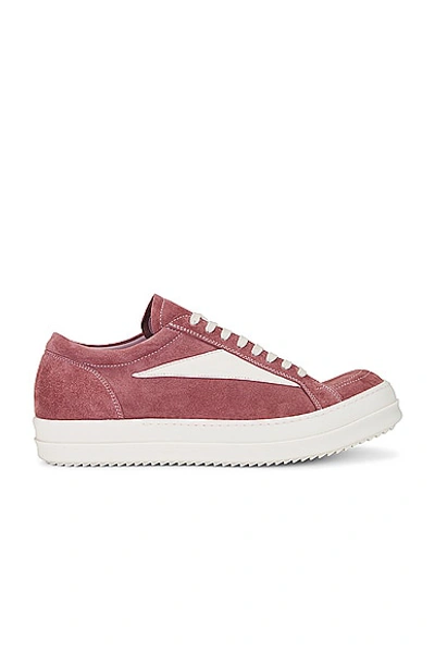 Shop Rick Owens Vintage Sneaker In Dusy Pink