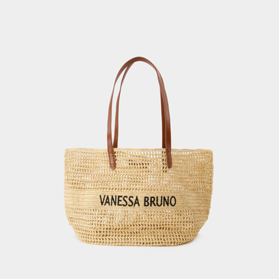 Shop Vanessa Bruno Panier Shopper Bag -  - Raffia - Beige