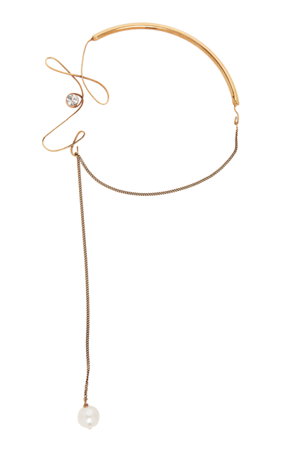 Shop Dries Van Noten Pearl Gold-plated Necklace