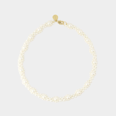 Shop Simone Rocha Crystal Daisy Halskette -  - Polyester - Perle