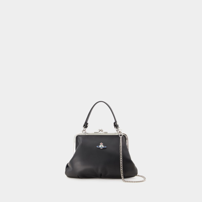 Shop Vivienne Westwood Granny Frame Bag-  - Leather - Black