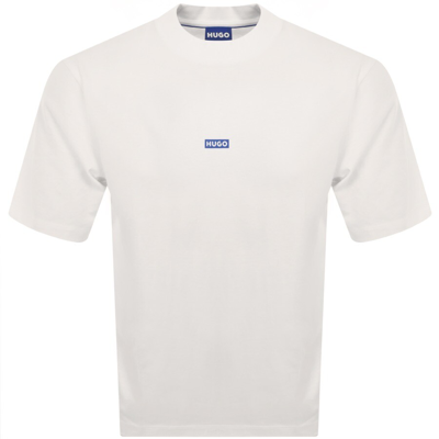 Shop Hugo Blue Nalono T Shirt White