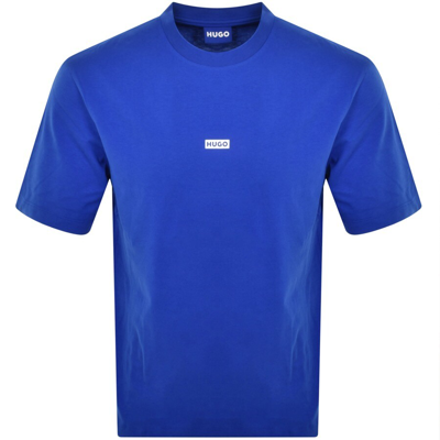 Shop Hugo Blue Nalono T Shirt Blue