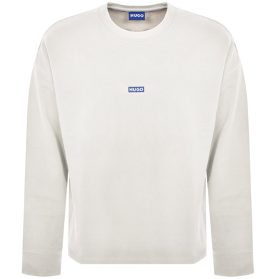 Shop Hugo Blue Naviu Sweatshirt White