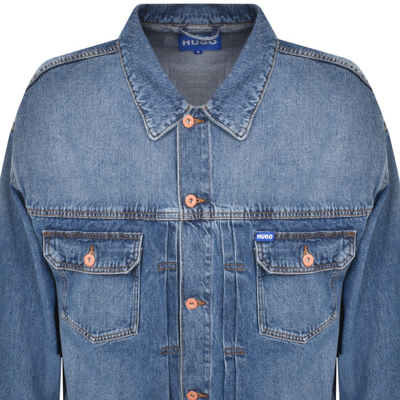 Shop Hugo Blue Corso Denim Jacket Blue