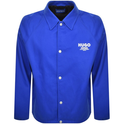 Shop Hugo Blue Bujo2421 Jacket Blue