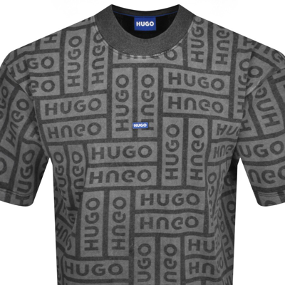 Shop Hugo Blue Nidane Logo T Shirt Grey