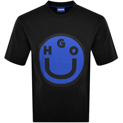 Shop Hugo Blue Nimper Crew Neck T Shirt Black