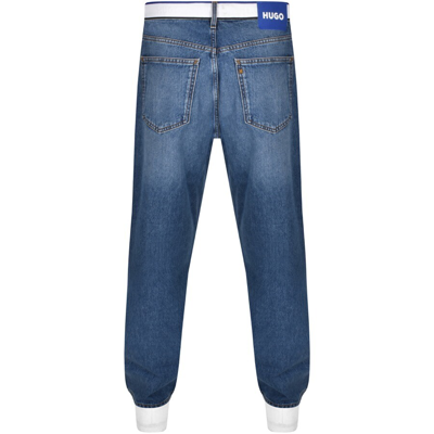Shop Hugo Blue Nate Tape Jeans Medium Wash Blue