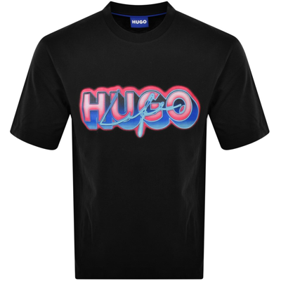 Shop Hugo Blue Nillumi Crew Neck T Shirt Black