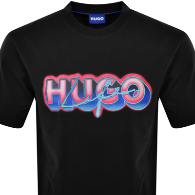 Shop Hugo Blue Nillumi Crew Neck T Shirt Black