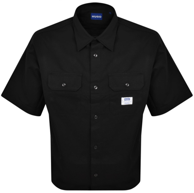 Shop Hugo Blue Short Sleeve Ekyno Shirt Black