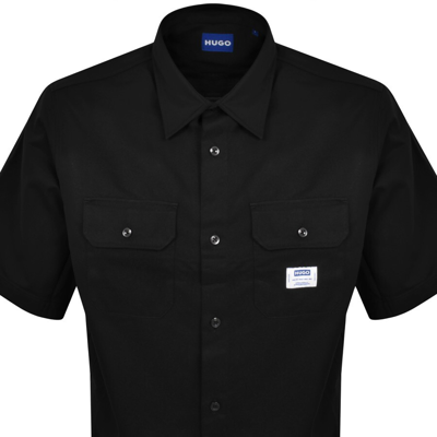 Shop Hugo Blue Short Sleeve Ekyno Shirt Black