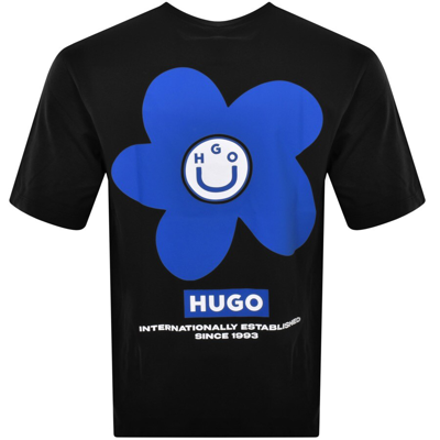 Shop Hugo Blue Noretto Crew Neck T Shirt Black