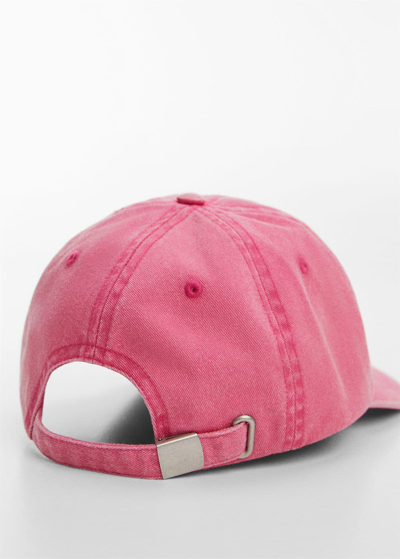 Shop Mango Embroidered Message Cap Pink