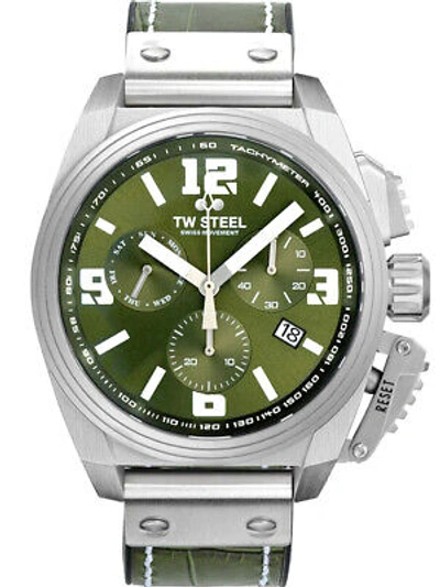 Pre-owned Tw Steel Tw-steel Tw1116 Canteen Mens Chronograph 46mm 10atm