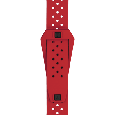Pre-owned Tissot Sideral S Red Rubber Strap Watch 41mm T1454079705702