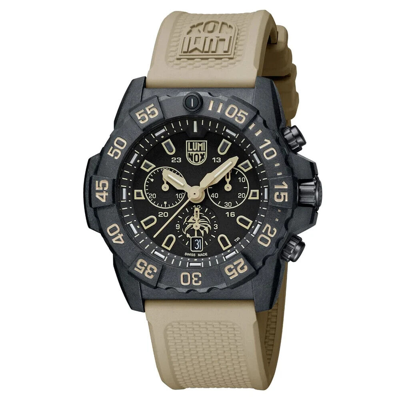 Pre-owned Luminox Navy Seal Foundation Chronograph Military Watch 45 Mm 3590.nsf.set