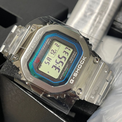 Pre-owned Casio G-shock Gmw-b5000pc-1jf Full Metal Bluetooth Solar Mens Watch