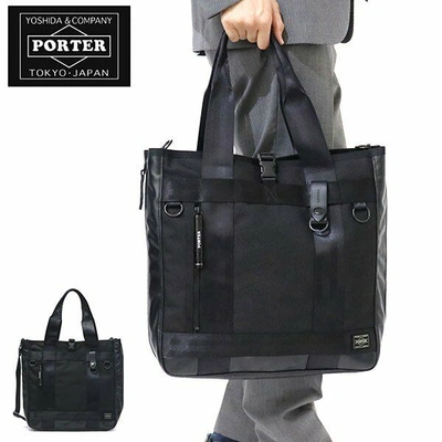 Pre-owned Porter Yoshida Bag  Heat Tote Bag 2way Tote Bag (l) 703-07965 In Black