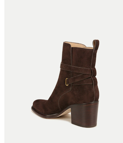 Pre-owned Veronica Beard Sohelia Booties, Brown Suede 8 And 8.5 (8.5 Shown) Orig. $595