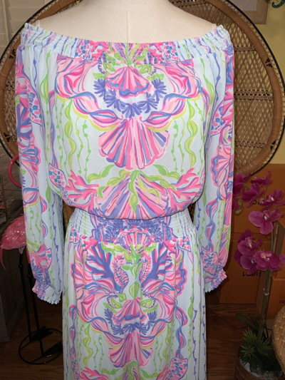 Pre-owned Lilly Pulitzer Bria Maxi Dress Sea Shellabration ? Size S ? In Multicolor