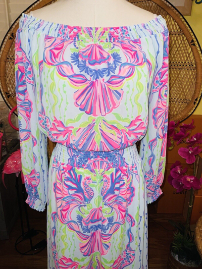 Pre-owned Lilly Pulitzer Bria Maxi Dress Sea Shellabration ? Size S ? In Multicolor