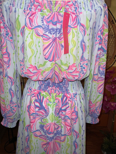 Pre-owned Lilly Pulitzer Bria Maxi Dress Sea Shellabration ? Size S ? In Multicolor