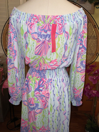 Pre-owned Lilly Pulitzer Bria Maxi Dress Sea Shellabration ? Size S ? In Multicolor