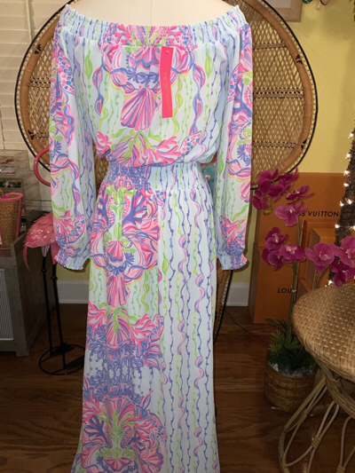 Pre-owned Lilly Pulitzer Bria Maxi Dress Sea Shellabration ? Size S ? In Multicolor