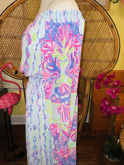 Pre-owned Lilly Pulitzer Bria Maxi Dress Sea Shellabration ? Size S ? In Multicolor