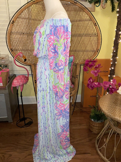 Pre-owned Lilly Pulitzer Bria Maxi Dress Sea Shellabration ? Size S ? In Multicolor