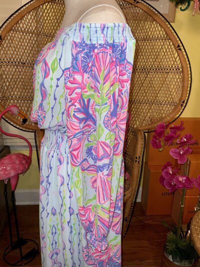 Pre-owned Lilly Pulitzer Bria Maxi Dress Sea Shellabration ? Size S ? In Multicolor