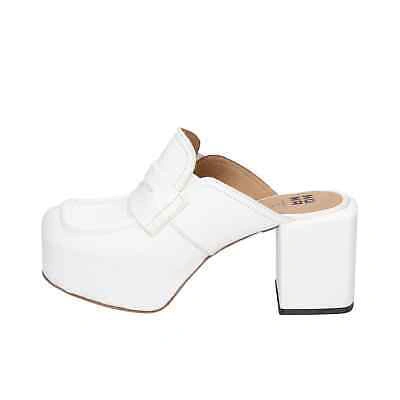 Pre-owned Moma Shoes Women  Sandals White Leather 1gs448-nac Ez893