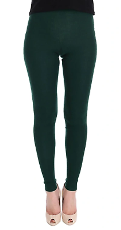 Pre-owned Dolce & Gabbana Elegant High-waist Cashmere Tights Pants In Green