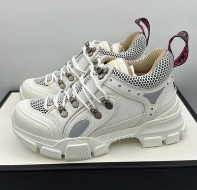 Pre-owned Gucci Flashtrek White Chunky Sega Sneakers Size 35 Eu / 5 Us