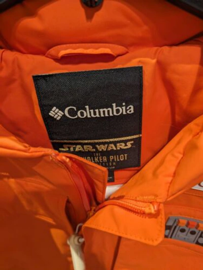 Pre-owned Columbia Star Wars Adult Orange Skywalker Pilot Jacket M Medium
