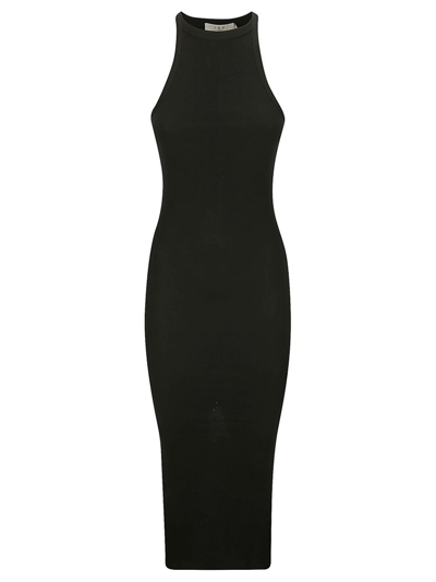 Shop Iro Sleeveless Stretch Midi Dress In Black
