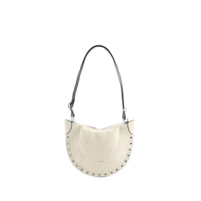 Shop Isabel Marant Mini Moon Shoulder Bag In Beige