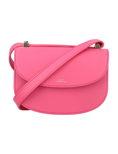 Shop Apc A.p.c. Genève Mini Shoulder Bag In Pink